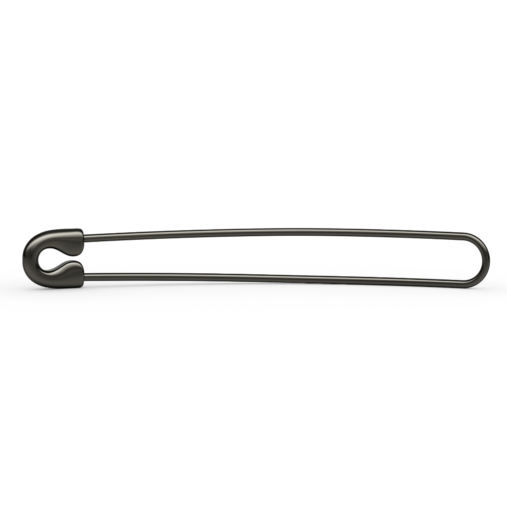 Hair Pin – Rhodium – Large 15x2cm