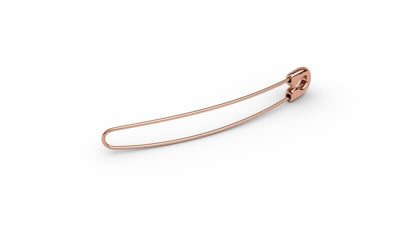 Image produit: Hair Pin – Pink Gold 18C – Small 11×1,5cm